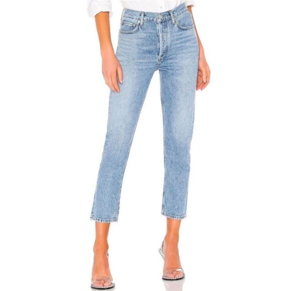 Women’s AGOLDE Riley High Rise Straight Crop Jeans Size 30 - Picture 3 of 11